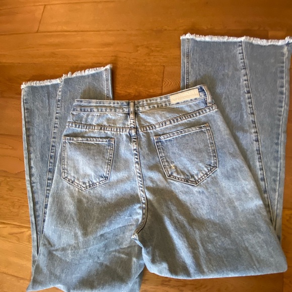 Rock & Roll Distressed Light Blue Jeans - Casual High-Rise - Picture 3 of 9